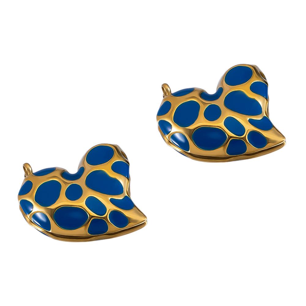 

2pcs 304 Stainless Steel Ceramic Bead Pendant With Niche Hand-Painted Flower Pattern For DIY Bracelet Jewelry Making Supplies