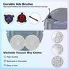 18 Replacement Parts for ECOVACS DEEBOT T30S/T30S Pro Vacuum and Mop Accessories Kit, 1 Main Brushes, 6 Side Brushes, 6 Mop Cloth Pads, 4 HEPA