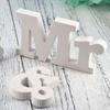 3Pcs/set Sign Mr & Mrs Wooden Ornaments Wedding Decoration Decoration Props  Married Party