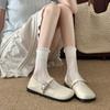 Retro Wort mit Mary Jane Schuhen Damen Herbst neu mit Rock flache bequeme kleine Lederschuhe Einzelne Schuhe