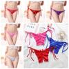 Nightwear Sleepwear Bowknot Lace G-string Crotchless Underwear Open Crotch Sexy Bondage Panties