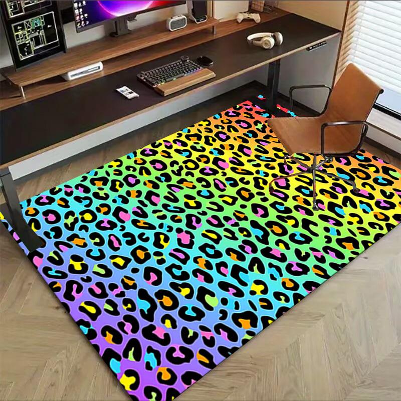 1PC Leopard print Extra Large Non Slip Floor carpet, Office, family, Studio   Large Area Rug Indoor Rugs, Bold Statement Piece