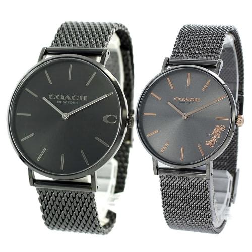 Coach Storage Box Pair Watch Black Gunmetal 1460214814503127 Watch
