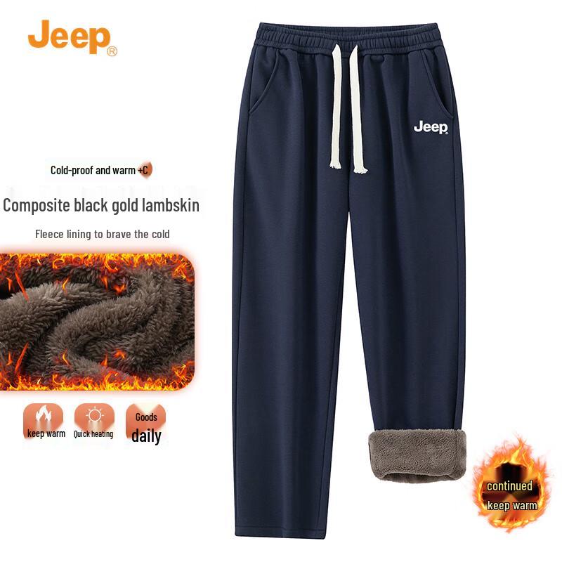 JEEP Men's Winter Warm Corduroy Straight-Leg Pants