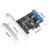 Portable PCI-e to 2Port 19Pin USB 3.0  Card Converter for Desktop Computers Computer Accessories