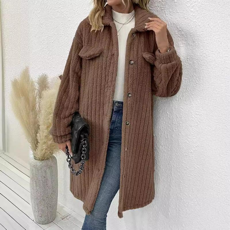 

Осенние женские куртки, модные новые однотонные с отложным воротником, с длинным рукавом, повседневные, однобортные, повседневные, длинные пальто 4XL кофейный