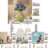 Eco-friendly Painted Wooden Easter Bunny Table Toppers For Decor