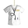 Yousheng Nurse Uniform Shape Decoration Flat Acrylic Hanging Ornament Keyring Pendant Gift for Nurses Doctors Car Bag Decoration
