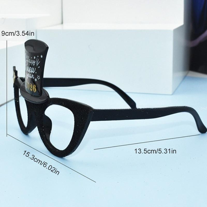 2026 Nummer Glasögon 2026 Gott År Glasögon Diamant Glitter Solglasögon Cosplay Rekvisita Julparty Dekoration Roliga Glasögon