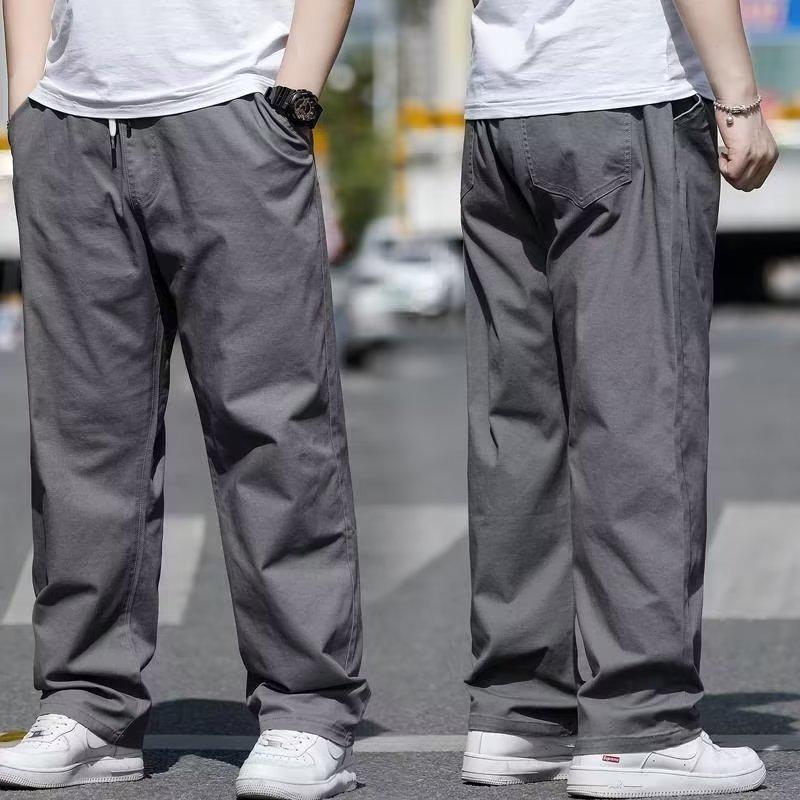 Men's Plus Size Loose Straight Leg Casual Trousers - Extra Large Spring/Summer Wear