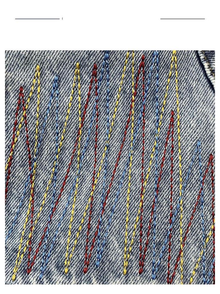 Men's American Retro Embroidered Washed Denim Jacket - Trendy, Loose Fit, Casual Spring/Autumn Outerwear