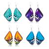 Unique Personality Butterfly Earrings Stainless Steel Hooks Colorful Alloy Design