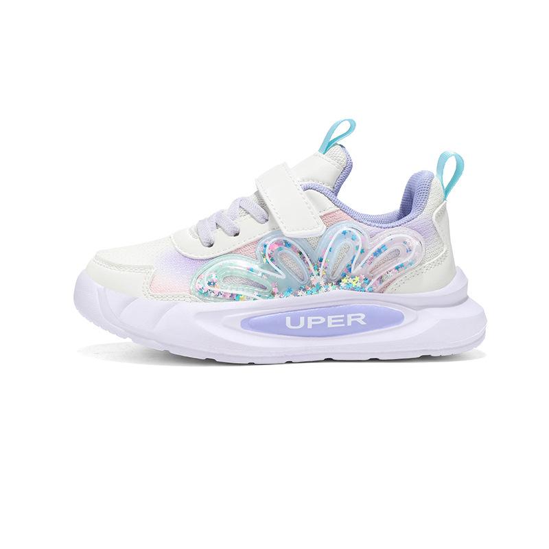 Girls' sports shoes Spring and Autumn 2025 new mesh breathable children's dad shoes medium and older children's foreign ultra-light running shoes