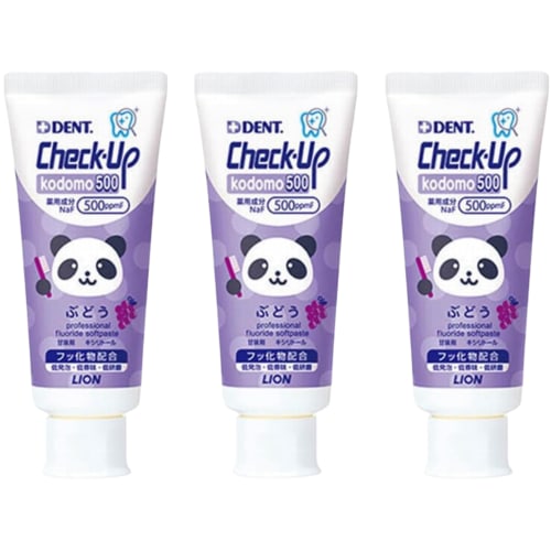 

[.co.jp Exclusive] [Bulk Purchase of 3] Check-Up Grape Children s Toothpaste, 60g x 3