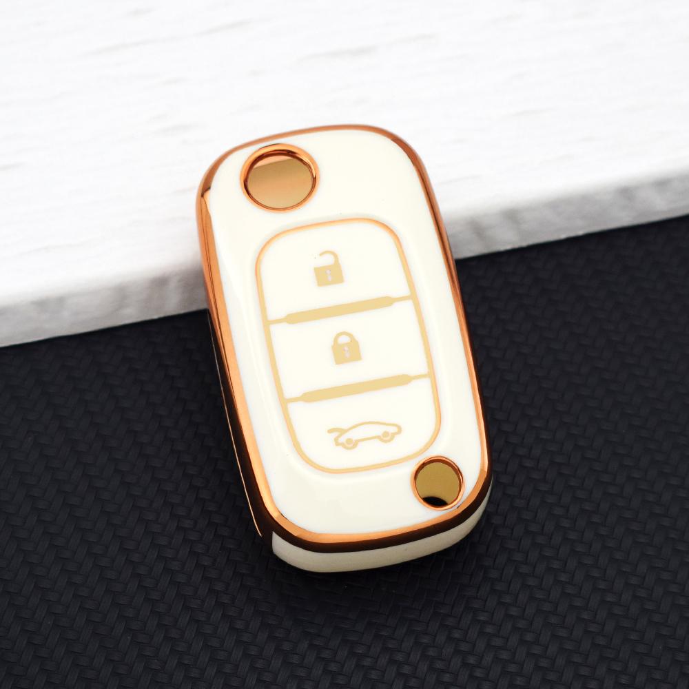 3 Buttons TPU Key Case for LADA Vesta Granta XRay Kalina Priora Sedan for Renault Fluence Clio Megane Key Cover for Mercedes