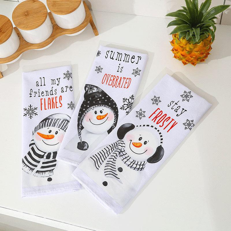 Crăciun Om de Zăpadă Șervețele de Mână Nu Lasă Scame Bucătărie Baie Prosop de Mână Prosop Prosop de Vase