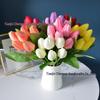 7-Head Artificial Tulip Bouquet Desktop Arrangement for Weddings & Performances