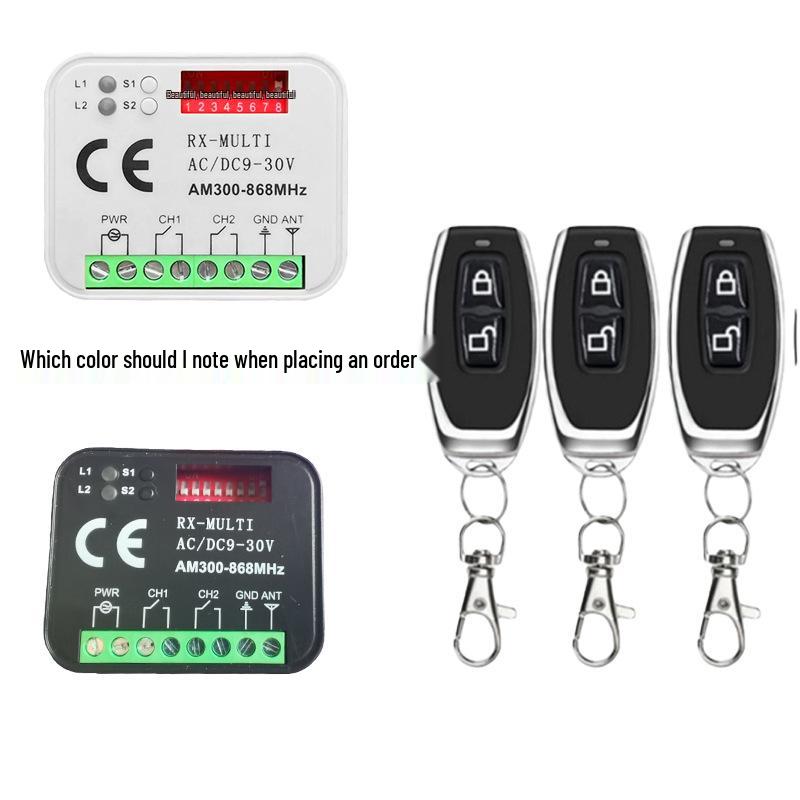 Dual-Channel Multi-Frequency Remote Switch DC9-30V AC85-250V RX-Multi280-868 Receiver