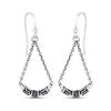 Real 925Sterling Silver Jewelry Antique Balinese Drop Dangle Tassel Earrings for Women
