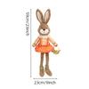 2026 Osterhase Sitzende Geste Ornamente Lange Weiche Beine Cartoon-Hasenstatue Außenveranda Dekoration Mit Karotte Heimdekoration