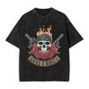 Washed T Shirt Guns N Roses Hip Hop Vintage T-Shirt Harajuku  Streetwear Short Sleeve Graphic Tops Tee Shirt Men Women