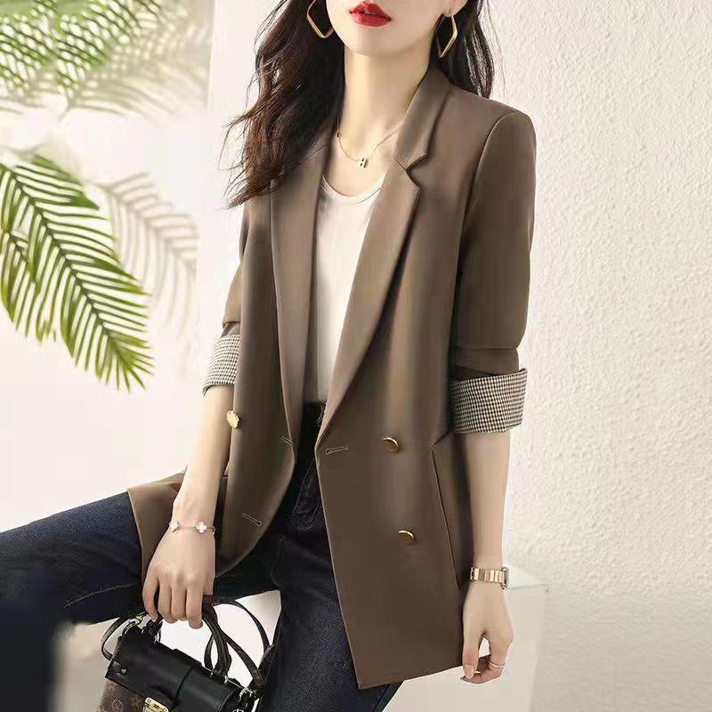 Dámské jarní a podzimní sako britského stylu slim fit