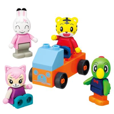 Bandai Shimajiro Action Block Series Everyone Goes Out! Doll Block Set