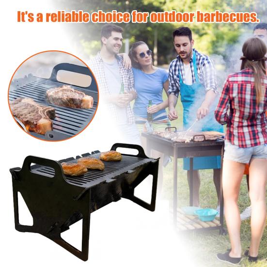 Slot Grill Collapsible BBQ Grill Tool-Free Setup Portable Camping Grills