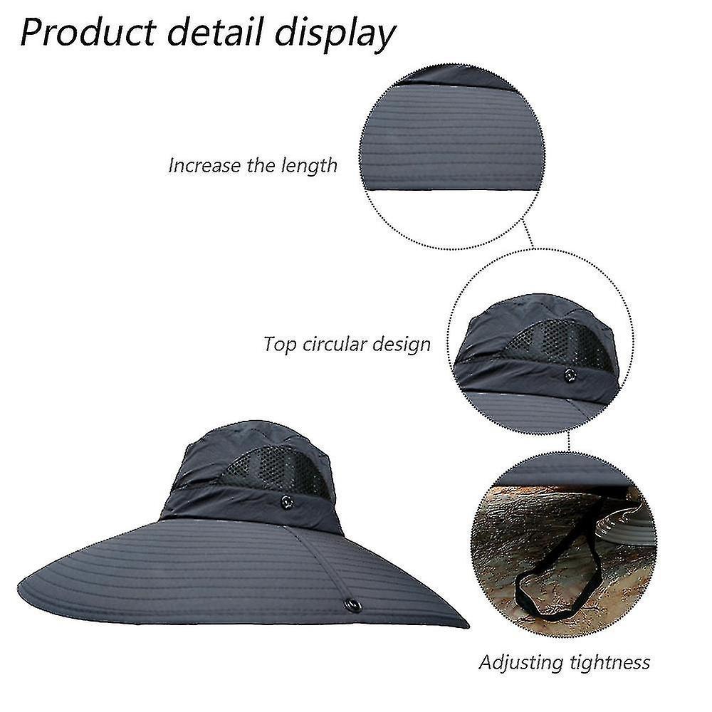 Hats Men's Sun Hat Fishing Hat Large Hat Sun Protection UV Fisherman Hat Summer Sun Hat
