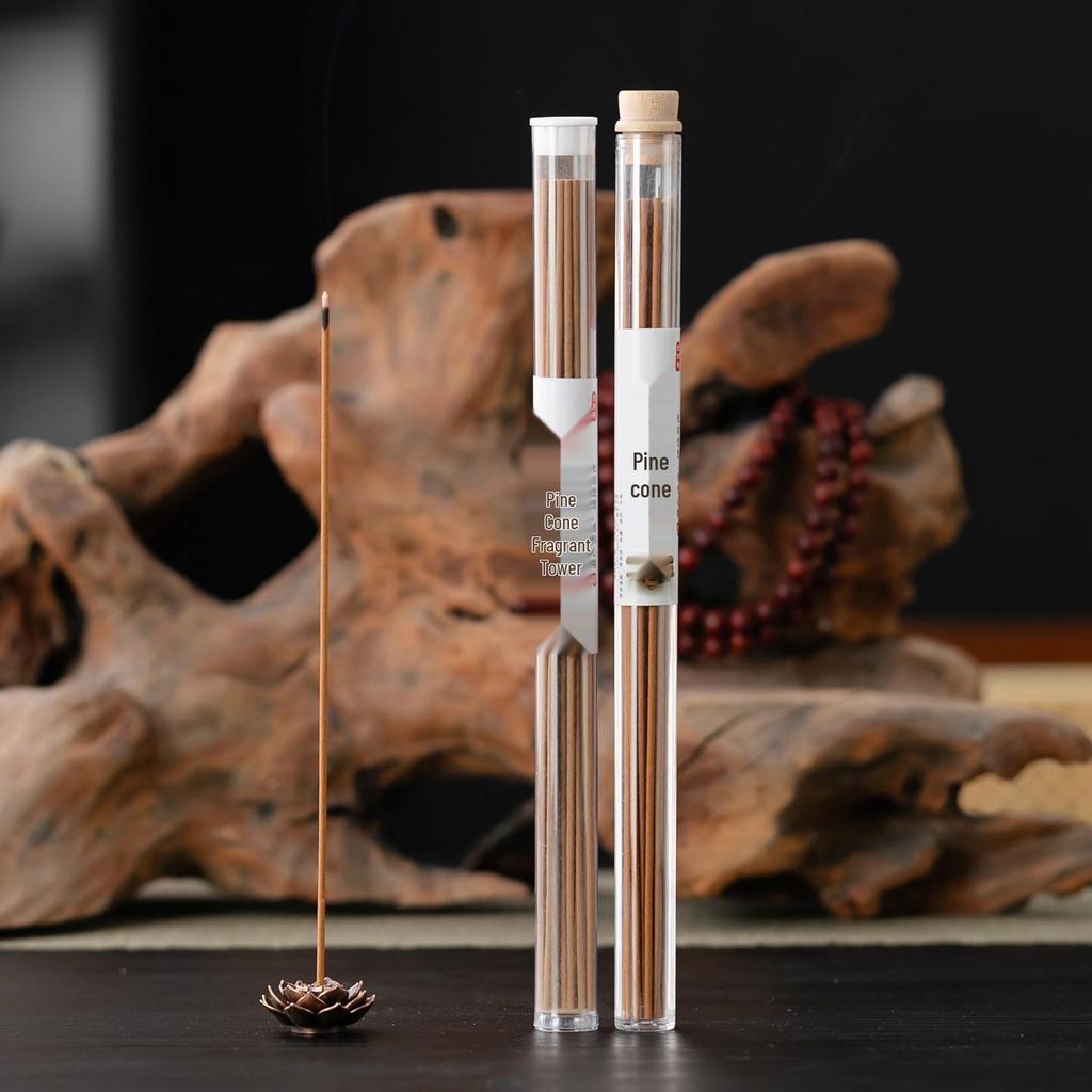 Pine Cone & Agarwood Sandalwood Incense Sticks - Deodorizer for Indoor Air Freshening