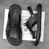 2024 Summer Men's Genuine Leather Two-Way Casual Beach Sandals Soft Cowhide