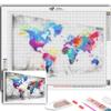 5D Diy Diamond Painting The World Map Cross Stitch Set Full Diamond Embroidery Mosaic Art Picture of Rhinestones Decor Gift