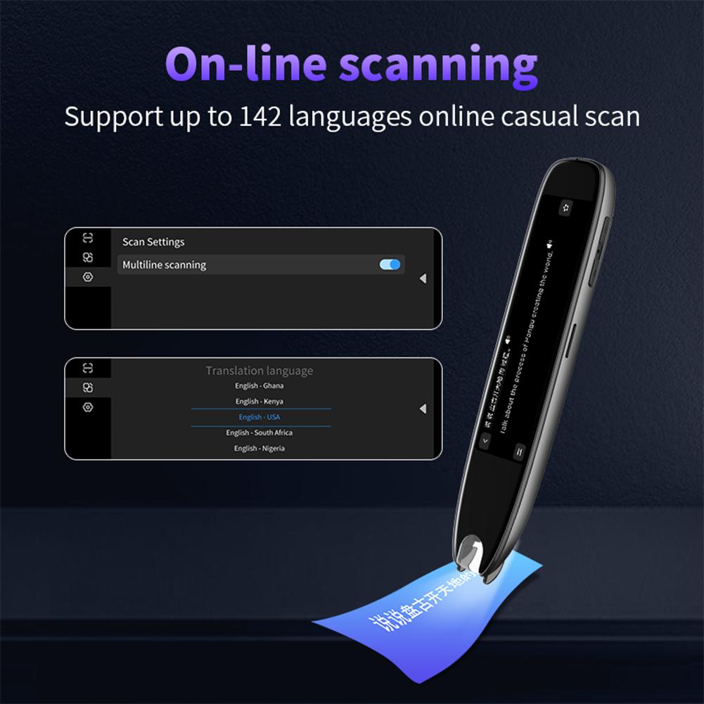 Translation Pen 142 Languages Scan Reader Device Online/Offline Modes Scanning Reading Translator Smart Voice Translator Device