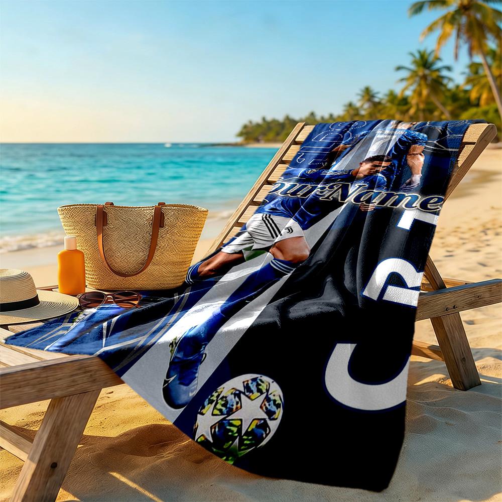Juventus Customizable Name Beach Towel Quick-Dry Soft Microfiber Suitable for Sports Travel Swimming Yoga Bathroom Beach And Pool