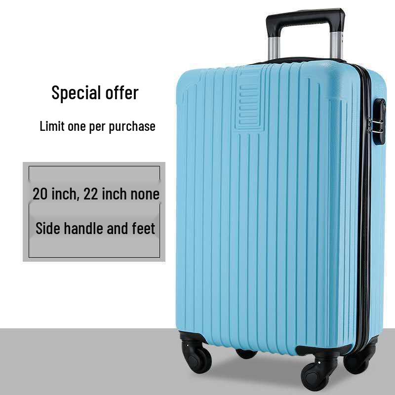 Korean Style Unisex Travel Suitcase: Universal Wheels, Large Capacity, Leather, Combination Lock, Aluminum Frame