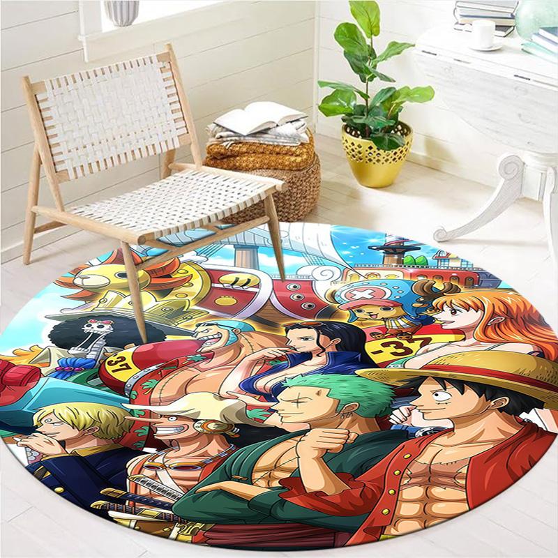 One Piece Round Area Rug Carpet Rug For Living Room Bedroom Sofa Playroom Decor Nonslip Floor Mat