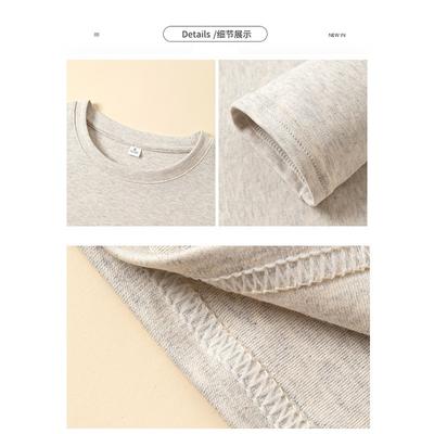 5 Cotton Round Neck Long-sleeved Bottoming Shirt Women's Spring, Autumn and Winter Inner Shoulder Shirt Top Slim and Thin
