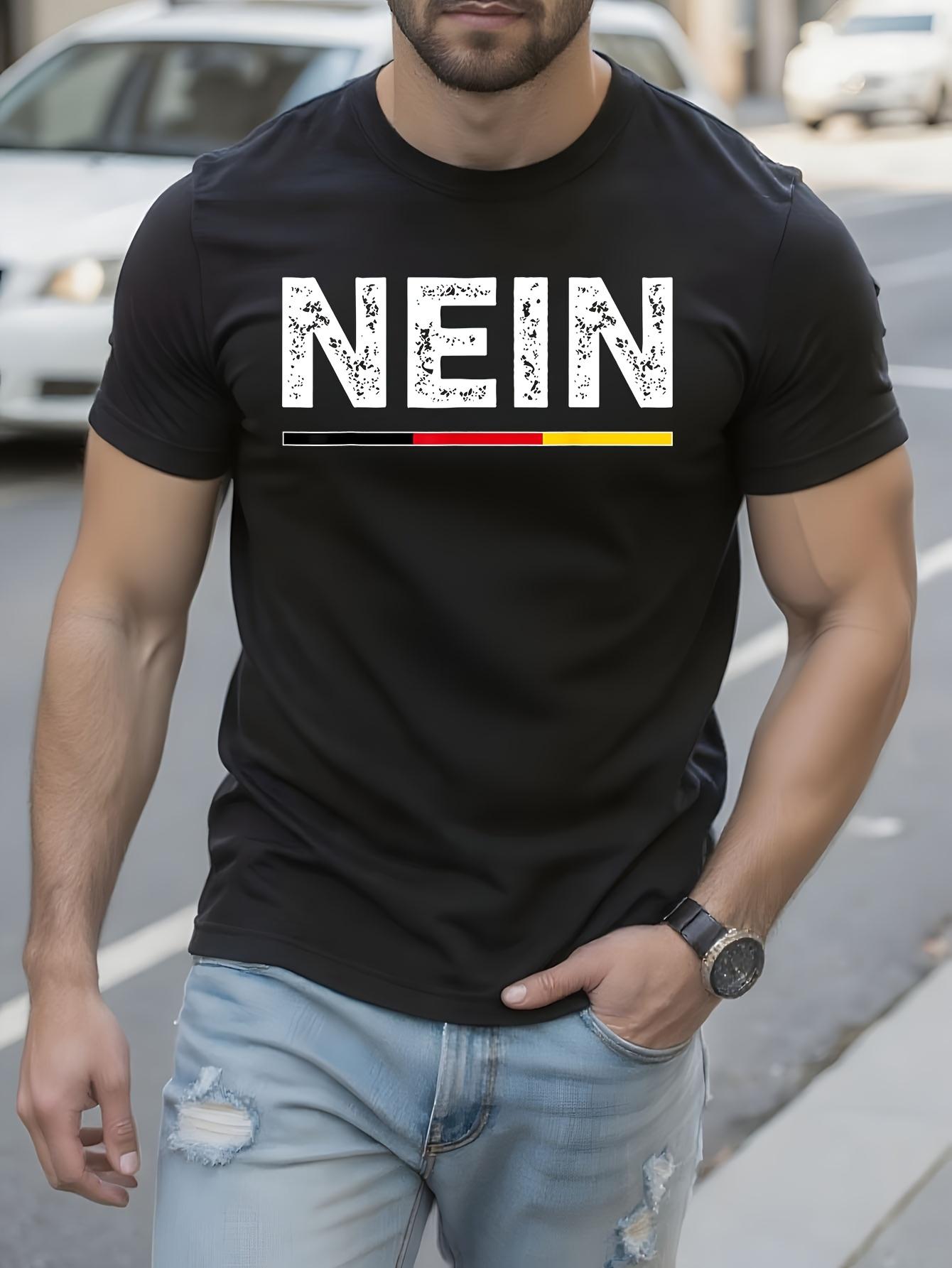 Nein German No Saying Funny Vintage Unisex Tshirt Plus Size XXXL