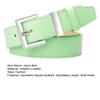 Women Belt Geometric Square Buttons Jeans Belt Adjustable Length Multi Holes Imitation Leather