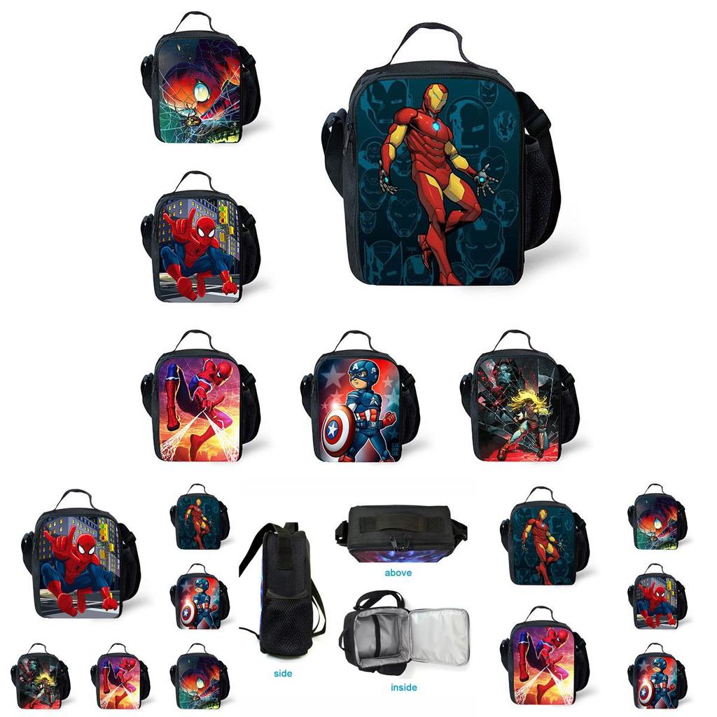 Spiderman Lithe 3d Printing Insulated Lunch Bag With Large Capacity For Kids