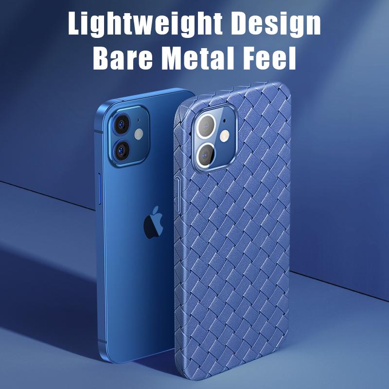 Atmungsaktive Silikon-Telefonhülle für iPhone 14 Pro Max 14pro 13 12 Mini 11 Xr Xs X 6s 7 8 Plus Max Weiche Bv Webmuster-Tpu-Abdeckung
