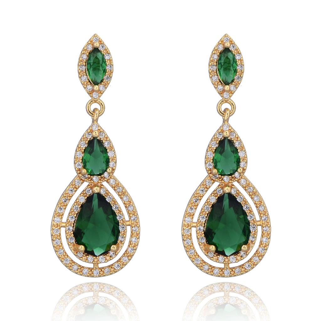 Elegant Water Drop Zircon Earrings For Women With Sparkling Cubic Zirconia And Highend Style