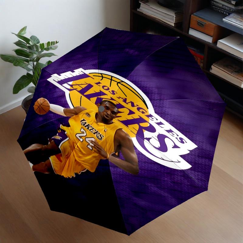 Lakers Team Spirit Umbrella 8-Frame for Travel, Camping, Casual Lightweight Portable Umbrella, Essential for Every Family Holidays Gift