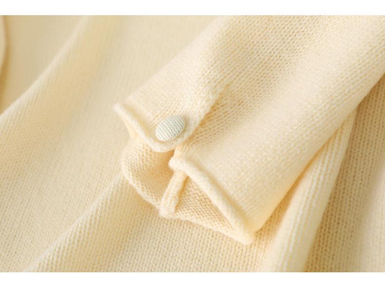 2026 Autumn/Winter Pure Wool Embroidered Loose Knit Pullover