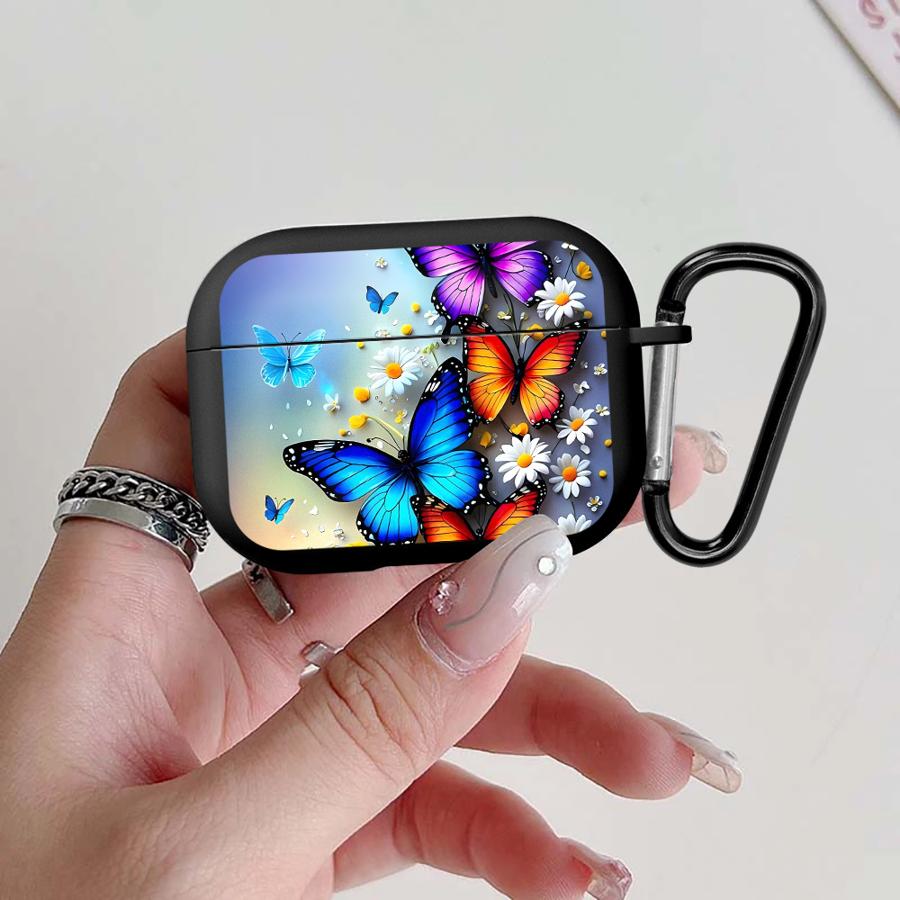 Case For Airpods Pro 3 2 Pro2 4 Pro3 1 Earphone Cases Cover Colorful Butterfly Daisy Airpods 3