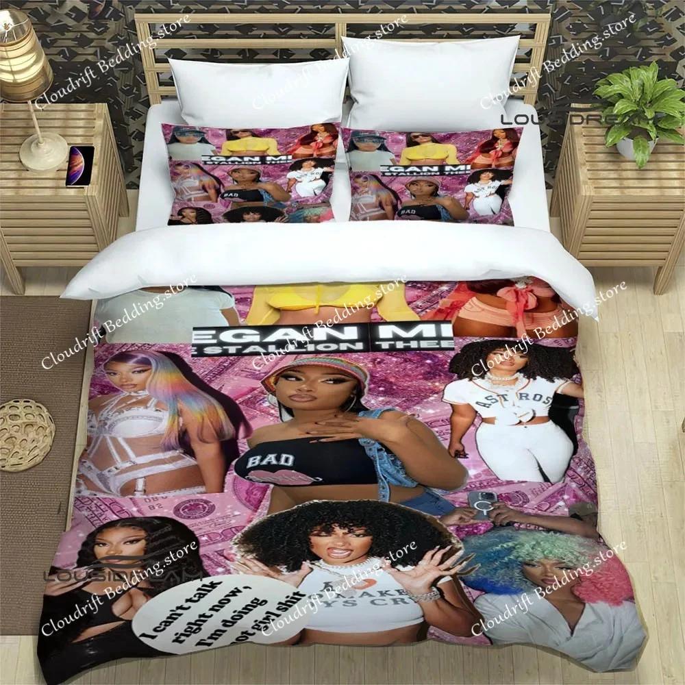 Rapper Megan Thee Stallion Bedding Sets Exquisite Supplies Set Duvet Cover Bed Comforter Set Bedding Set Luxury Birthday Gifts02