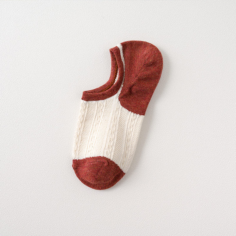 

Женские хлопчатобумажные носки-лодочки с эластичным дном, спортивные дышащие противоскользящие невидимые носки красный