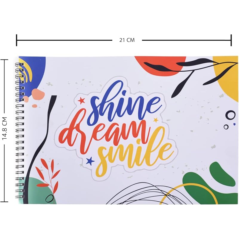 

Papboo A5 Shine Design Artist Sketch Book - Drawing Book, With Back Support-140 Gsm- 60 Pages- (Matte Finished Cover) 5 белый