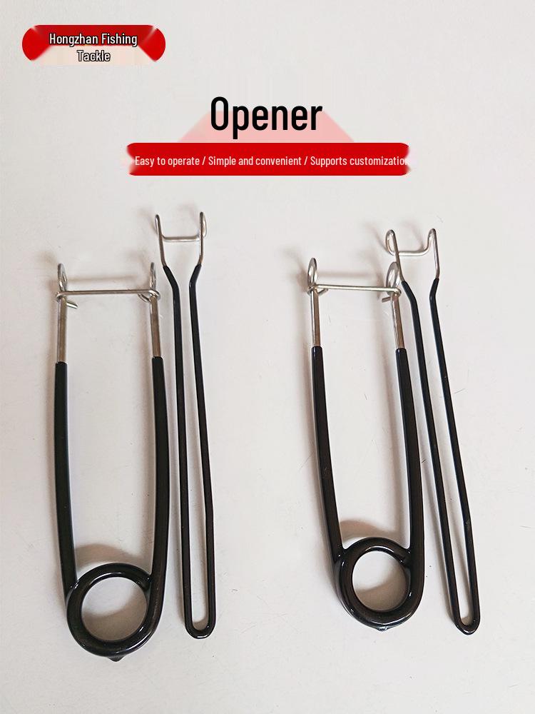 Stainless Steel Fish Hook Remover Tongs with Retractable Fish Mouth Opener