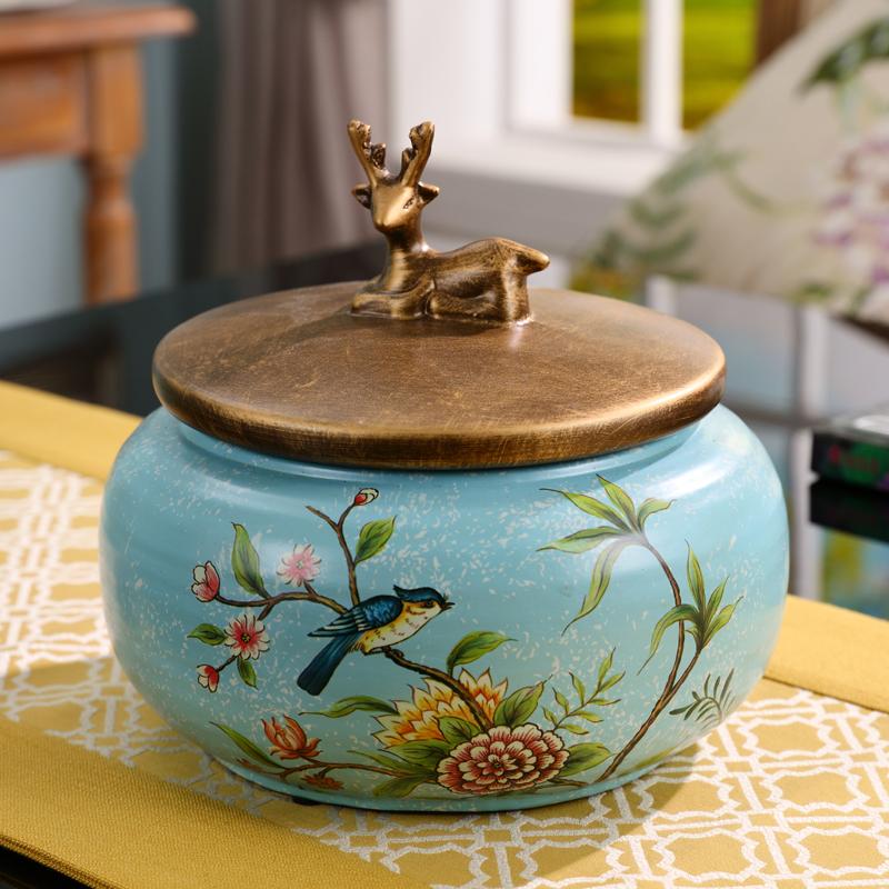 Ceramics Storage Tea Pot Jar Spice Bottle Home Desktop Candy Jars Storage Box Organizer Modern Home Decor
